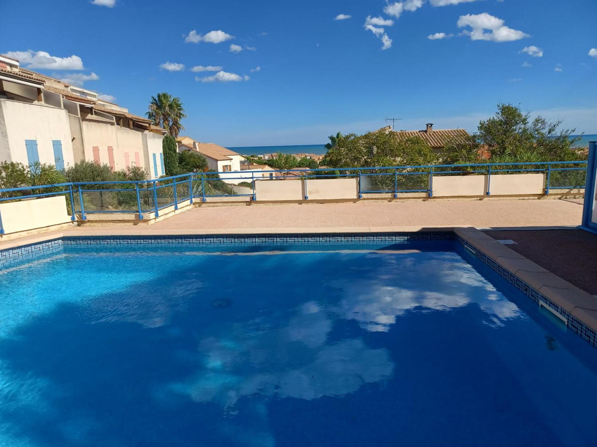 Plain-Pied Jardin 6 Personnes Clim Vue Mer Parking Wifi Terrasse Piscine Dans La Residence Saint-Pierre-la-Mer  Exterior photo